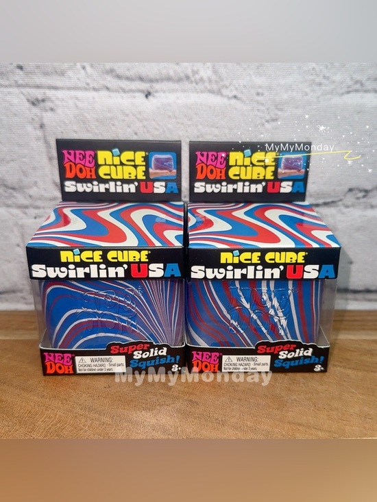 NeeDoh Other - NeeDoh Nice Cube Swirl USA Squishy Fourth of July Bundle